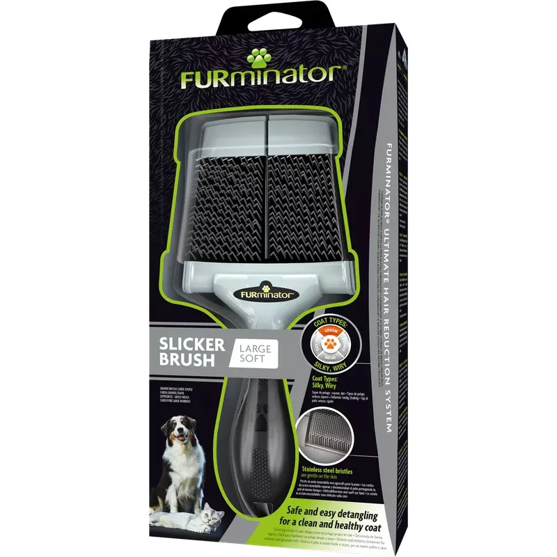 Furminator Dog & Cat Slicker Brush ,Soft, Large