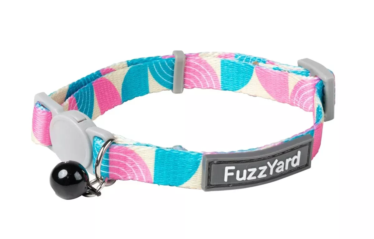 Fuzzyard Cat Collar – One Size – New Wave Teal & Pink