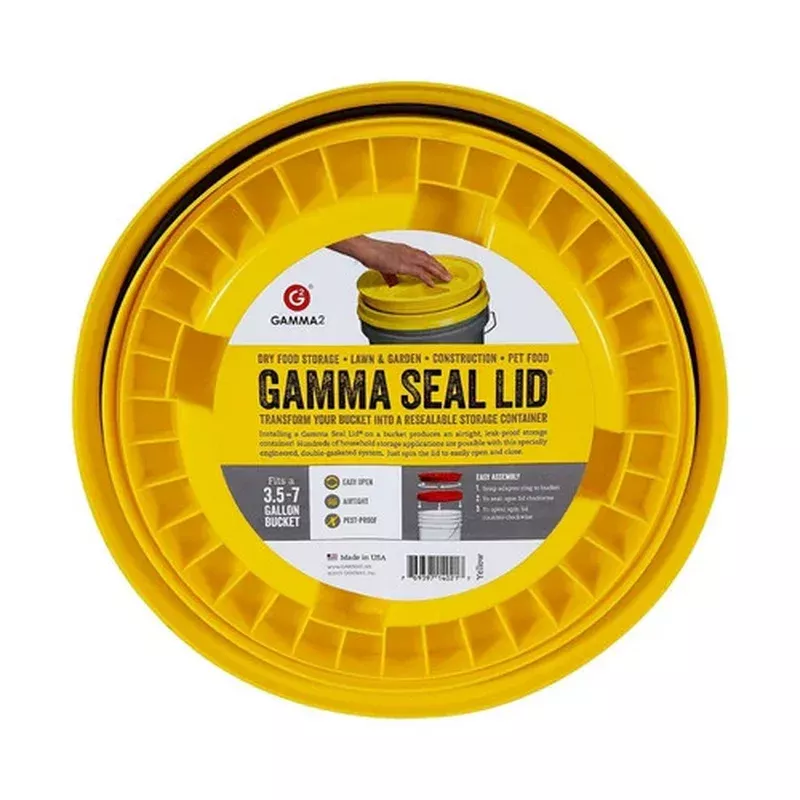 Gamma Plastics, Seal Lid Yellow Gamma, 1 Count
