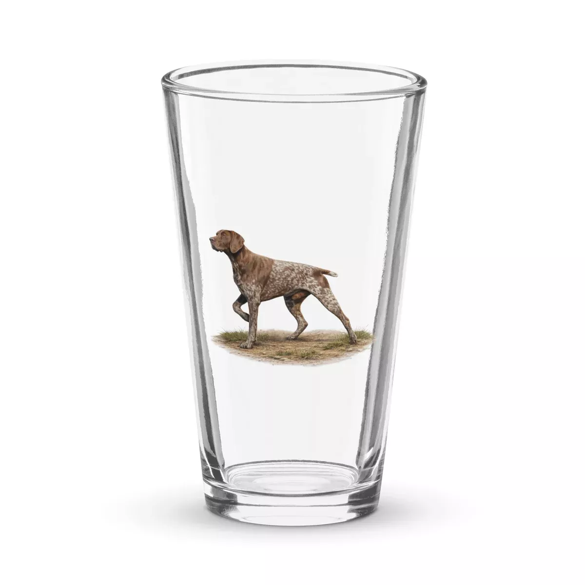 German Shorthaired Pointer Glass – 16oz Pint for Dog Lovers