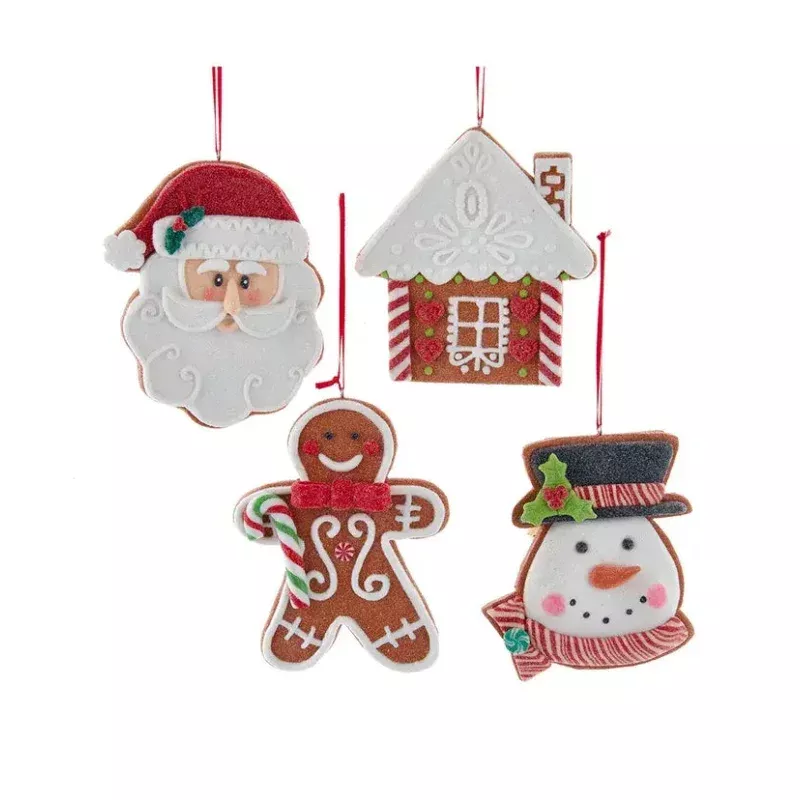 Gingerbread Ornament|Gingerbread Man&House&Santa&Snowman
