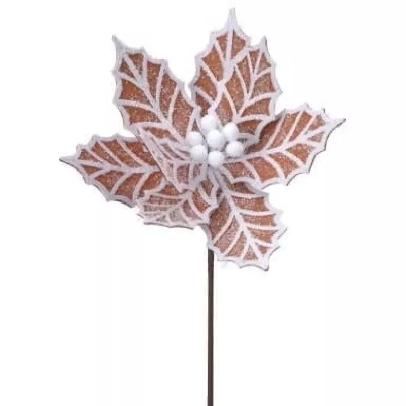 Gingerbread Poinsettia Stem