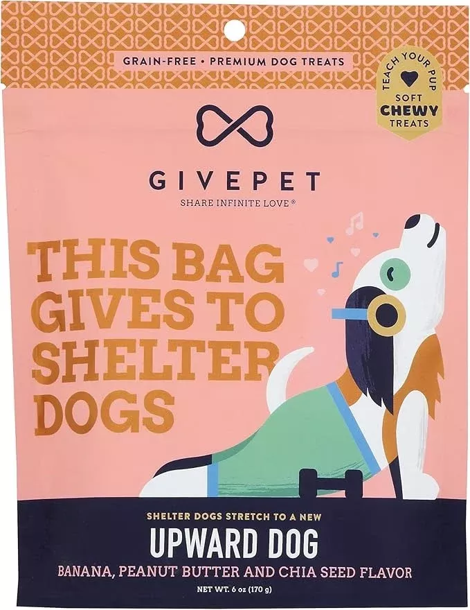 GivePet Grain-Free Soft & Chewy Dog Treats Upward Dog 6 oz