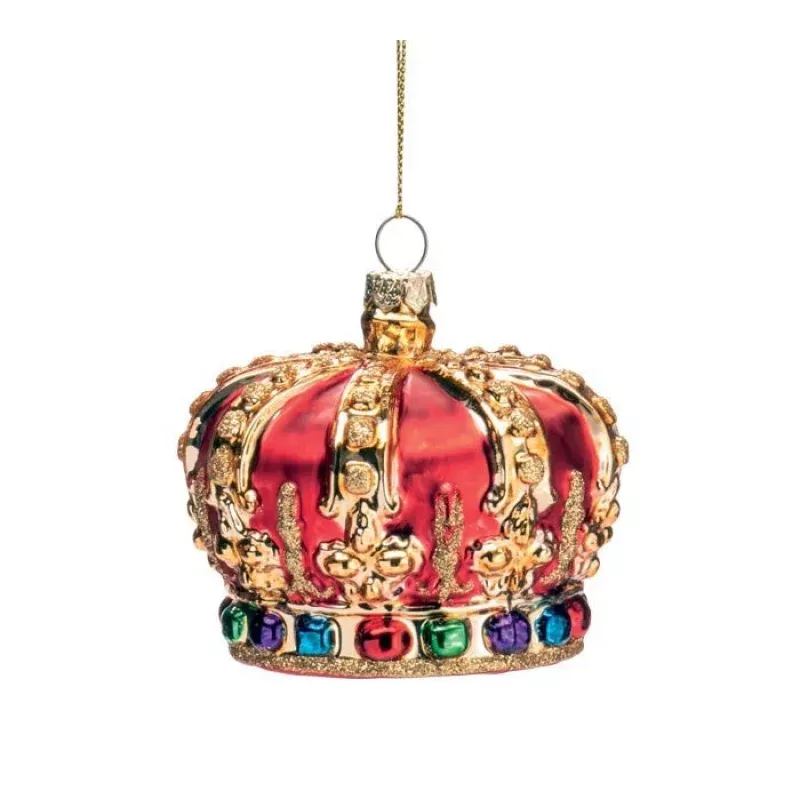 Glass Crown Ornament