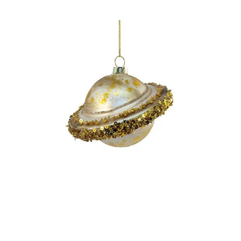 Glass Saturn Ornament
