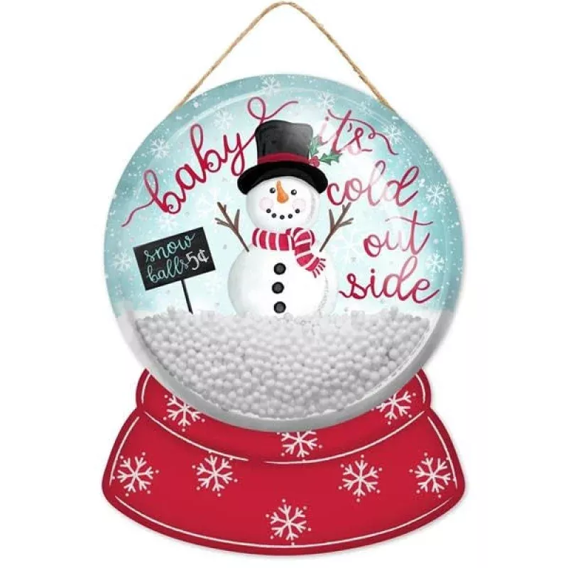 Glitter Baby It’s Cold Globe Dome Sign