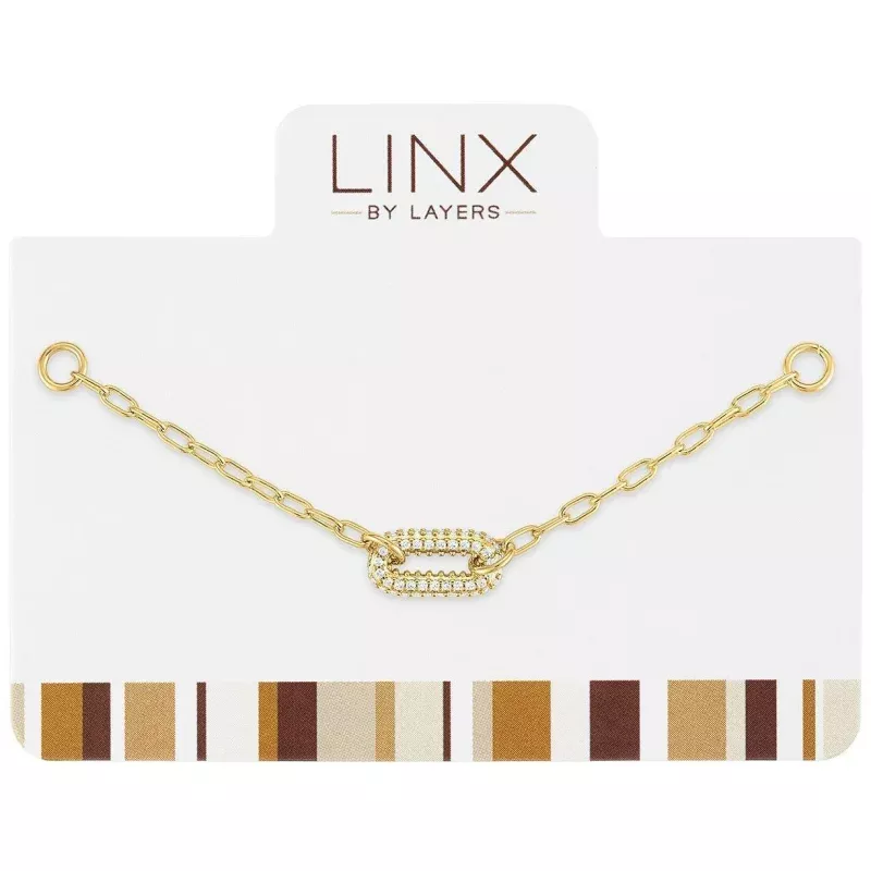 Gold CZ Link Paperclip LINX Add-on
