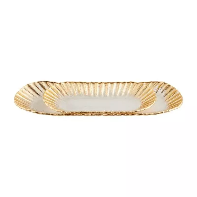 Gold Edge Ruffle Tray|Small&Large