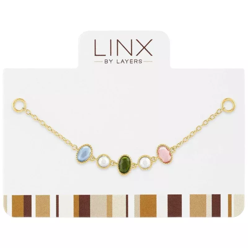Gold Multi Color Oval LINX Add-on