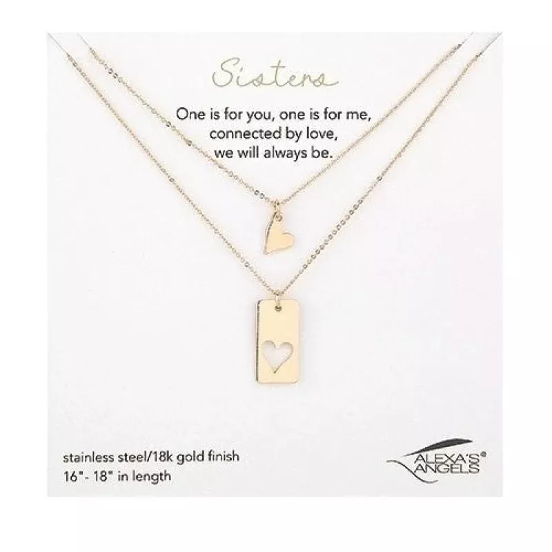 Gold Necklace Sisters – Sold as Set