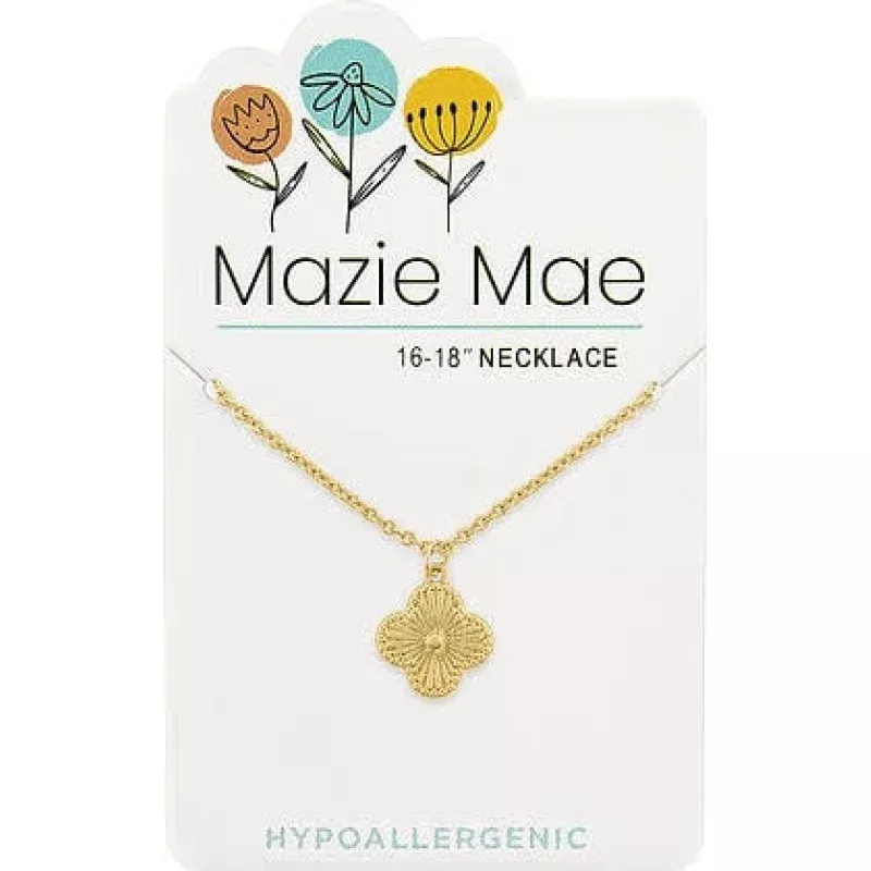 Gold Quatrefoil Mazie Mae Necklace