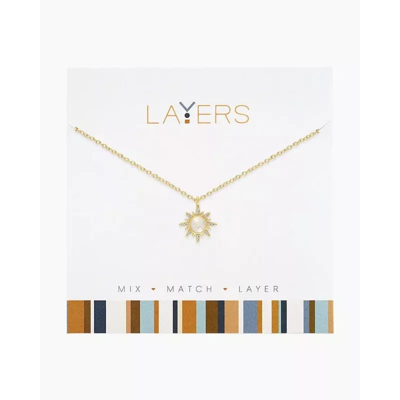 Gold Sunburst Layers Necklace