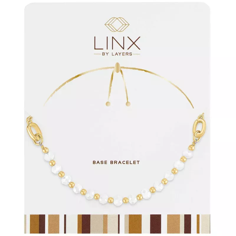Gold White Facet LINX Base Bracelet