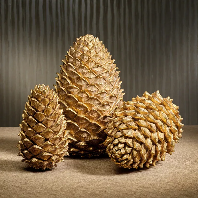 Golden Decorative Pine Cone|Medium&Large&Small