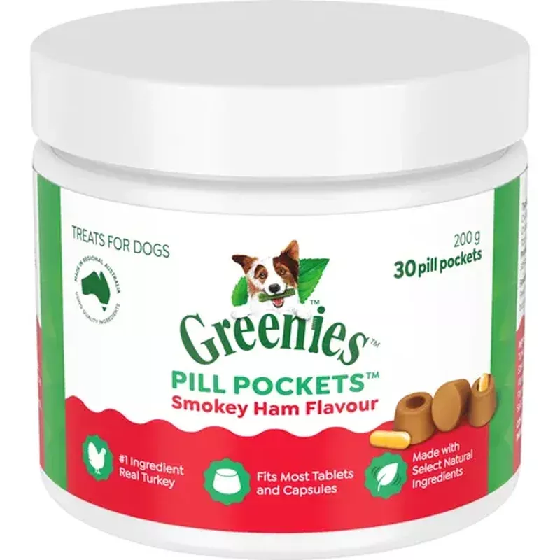 GREENIES PILL POCKETS SMOKEY HAM 30PC