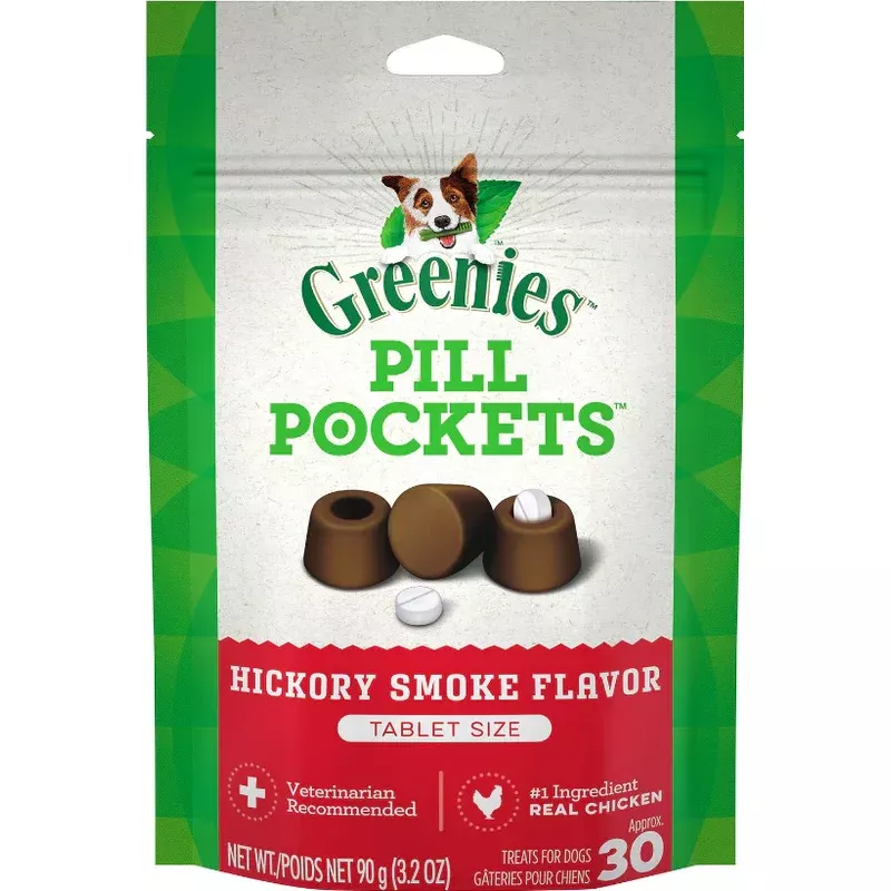 Greenies Pill Pockets Tablets Hickory Flavor 3.2 oz (30 Count)