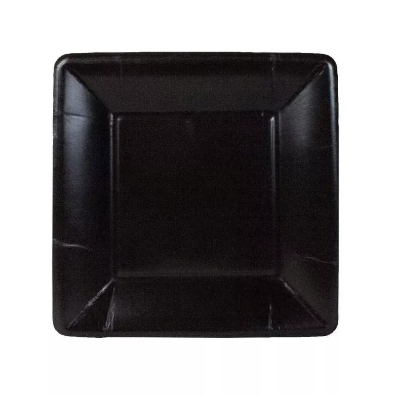 Grosgrain Border Black – Salad/DessertPlates Square