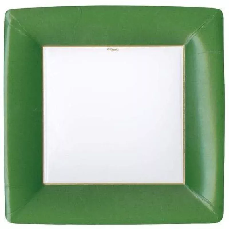 Grossgrain Square – Hunter Green – Dinner Plates Square