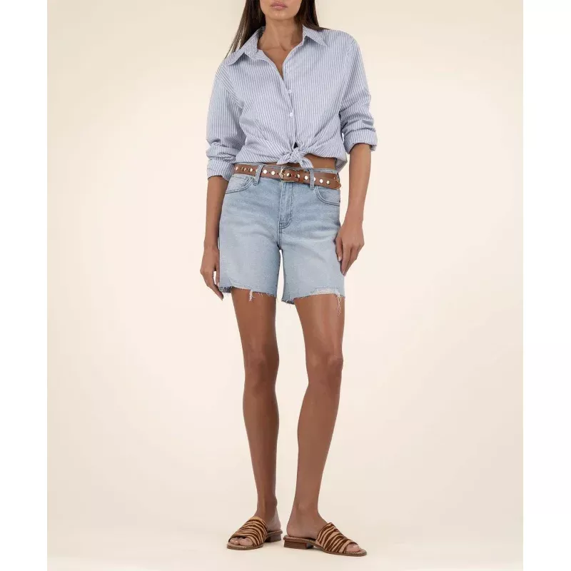 Hailey High Rise Short with Raw Hem