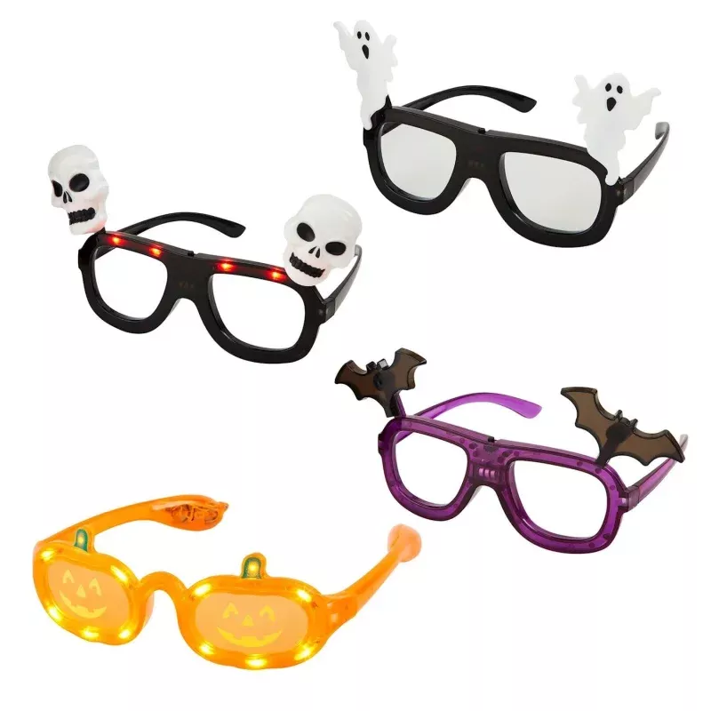 Halloween Light-Up Glasses|Bat&Ghost&Jack O Lantern&Skull