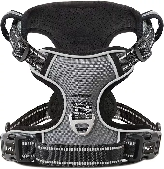 HEELE Dog Harness Harness for Small Dogs No Pull Dog Vest Harness for Small Dog with Soft Padded Handle Reflective for Outdoor Training, Flower-Pink, S