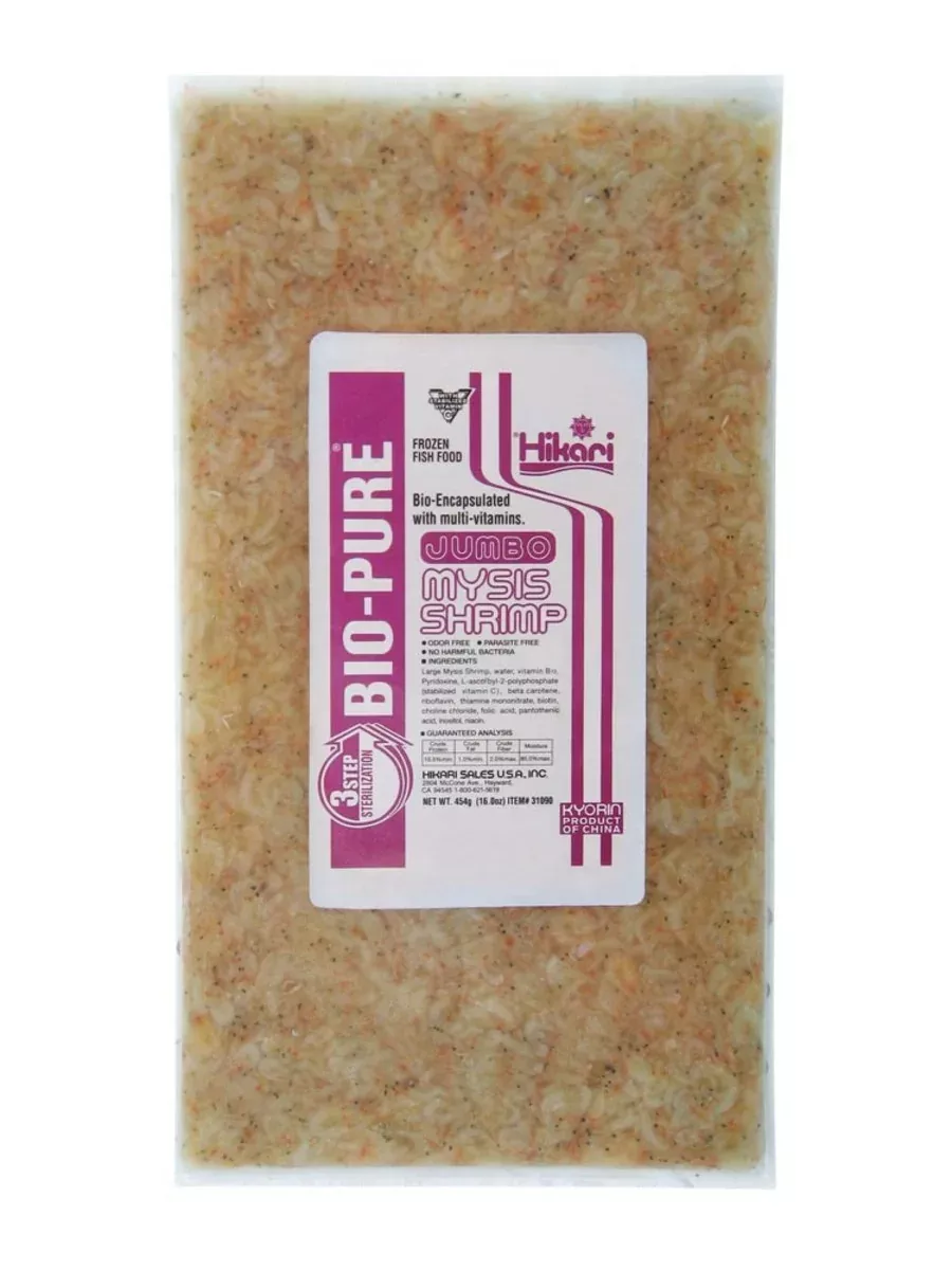 Hikari Mysis Jumbo Shrimp flat pack- 16 oz.