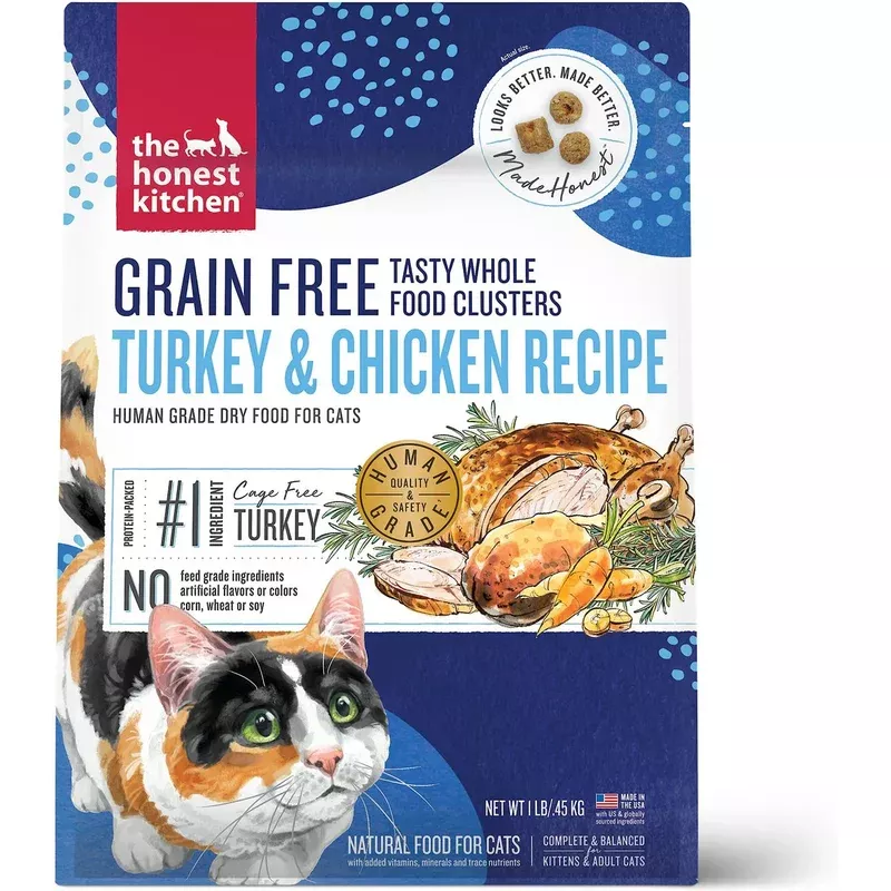 Honest Kitchen Cat Clusters Turkey & Chicken