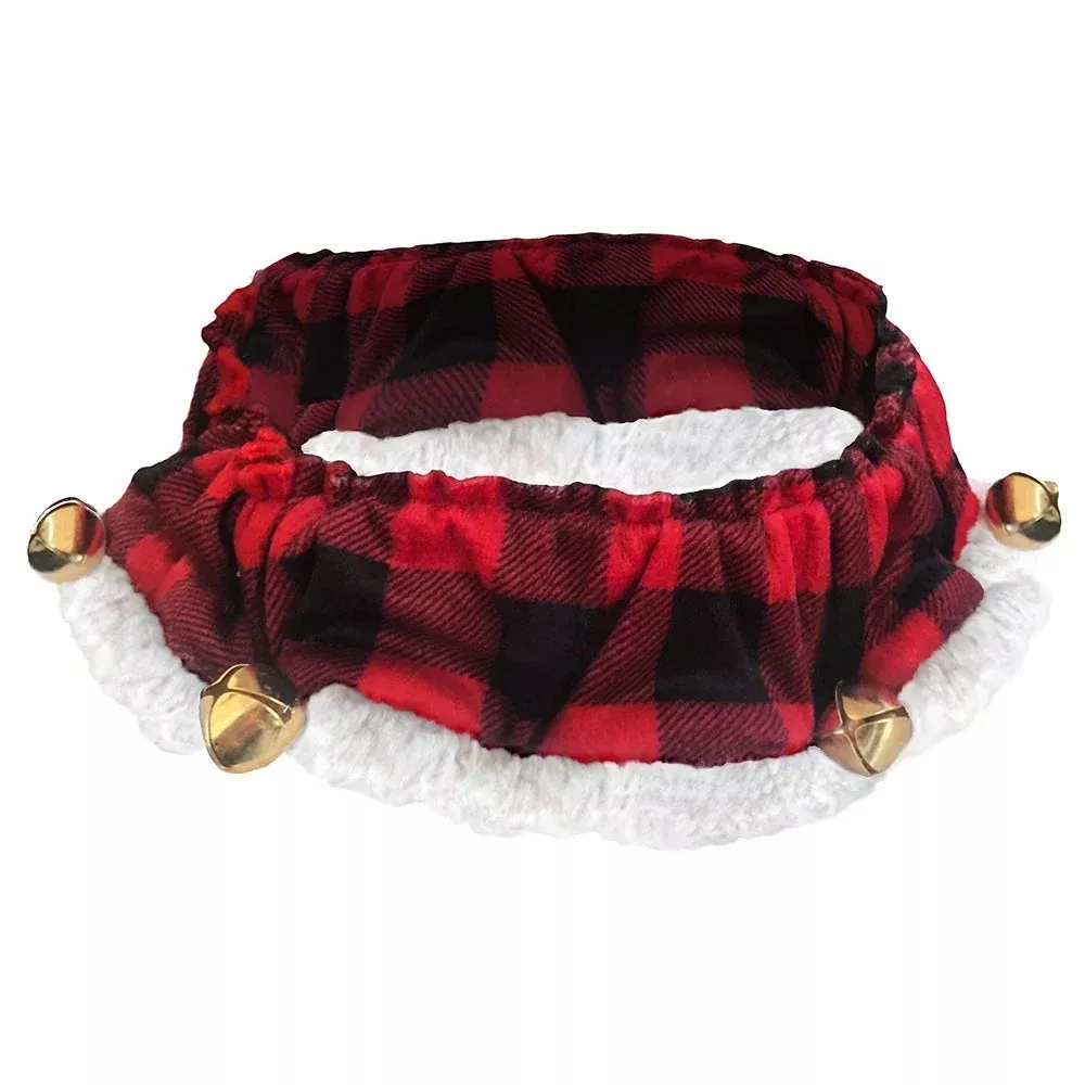 Huxley & Kent Holiday Ruffles Dog Neckwear – Small – Buffalo Check