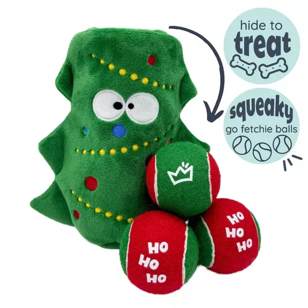 Huxley & Kent Squeak’n Peek Christmas Tree Dog Toy