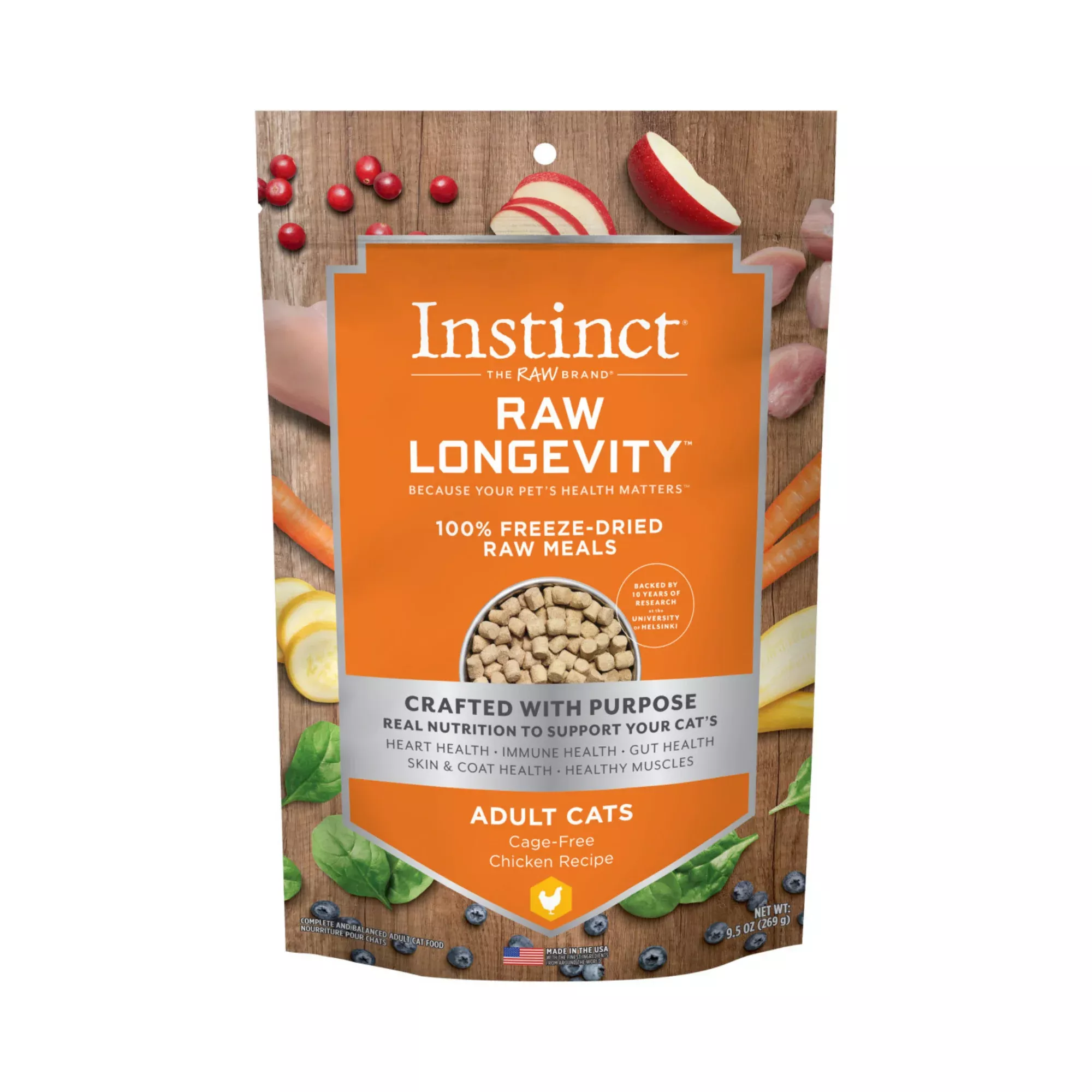 Instinct Raw Longevity Cage-Free Chicken Freeze Dried Cat Food