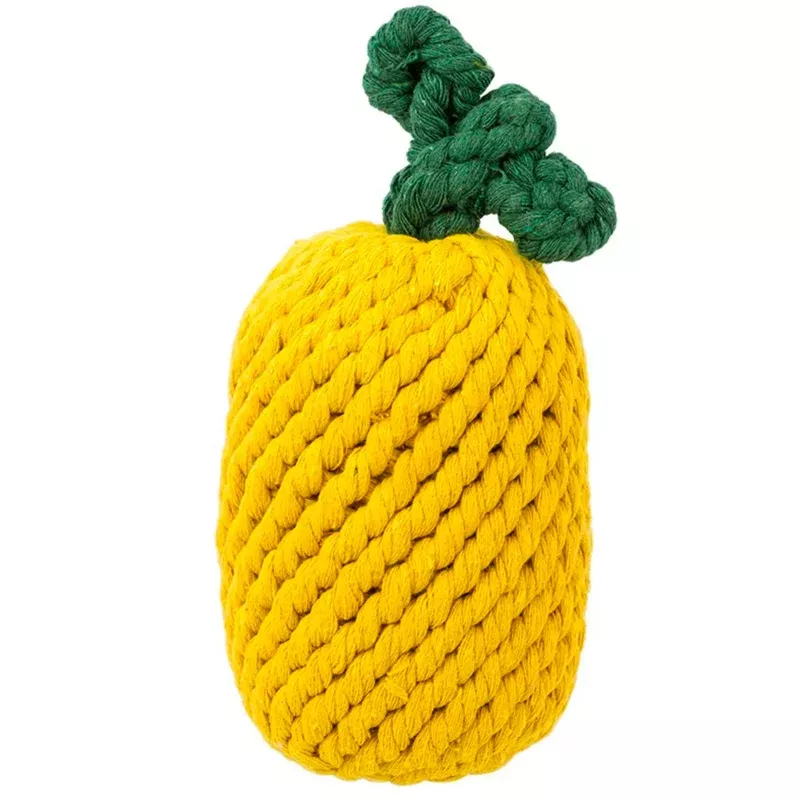 Jax & Bones Pineapple Rope Toy 8″