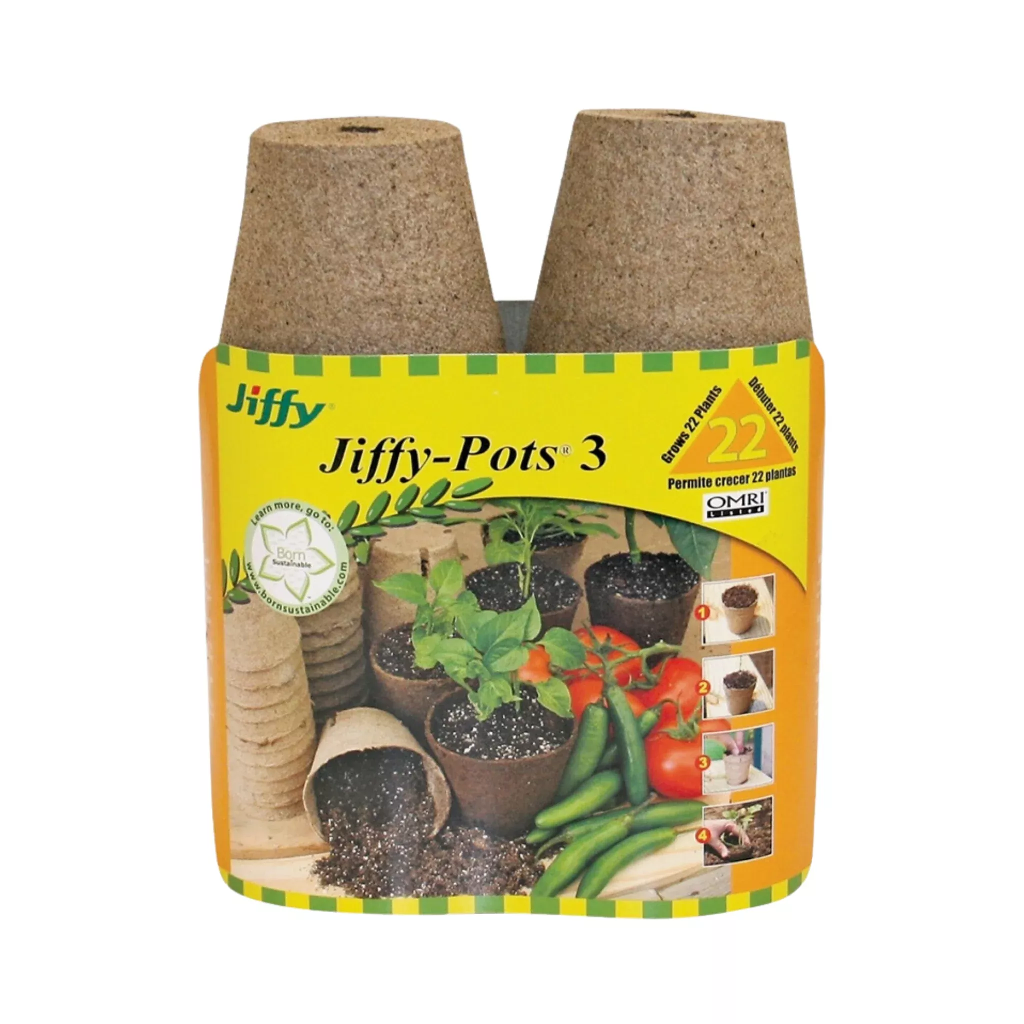 Jiffy 3″ Round Peat Pots