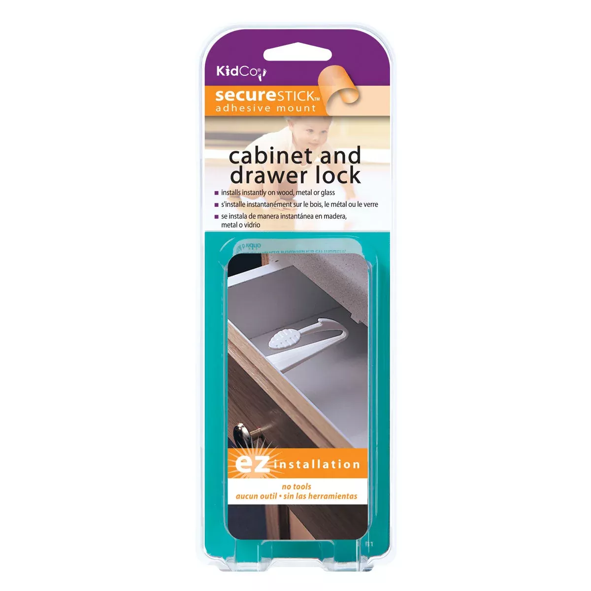 KidCo Adhesive Mount Cabinet and Drawer Lock