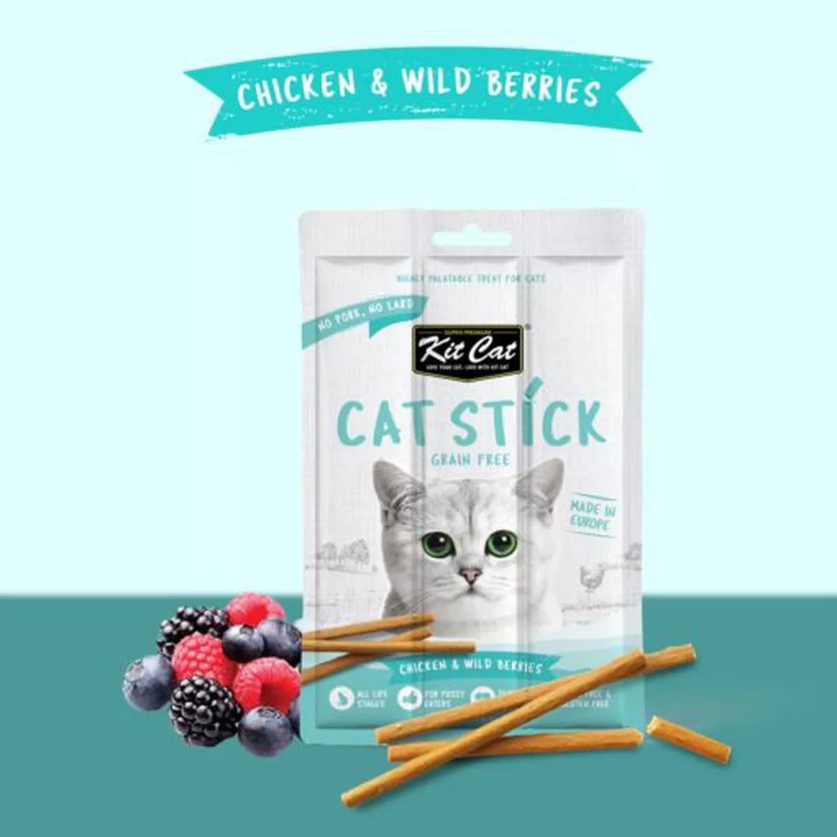 Kit Cat Cat StickChicken & Wild Berries 15g