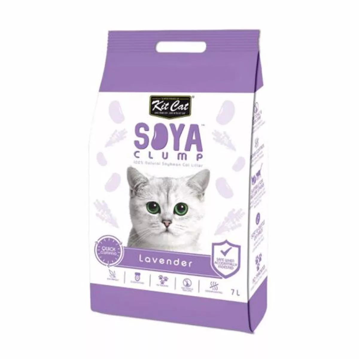 Kit Cat SoyaClump Soybean LitterLavender 7L