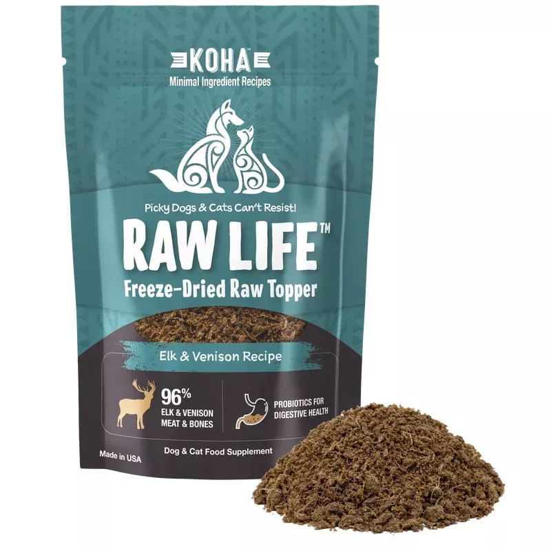 Koha Raw Life Freeze Dried Elk & Venison Topper