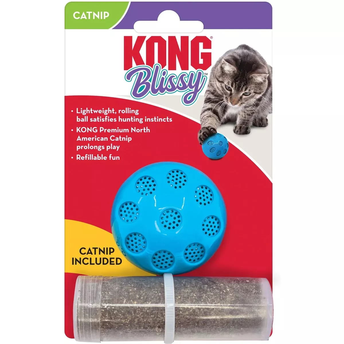 KONG Blissy Moon Ball Cat Toy – Blue