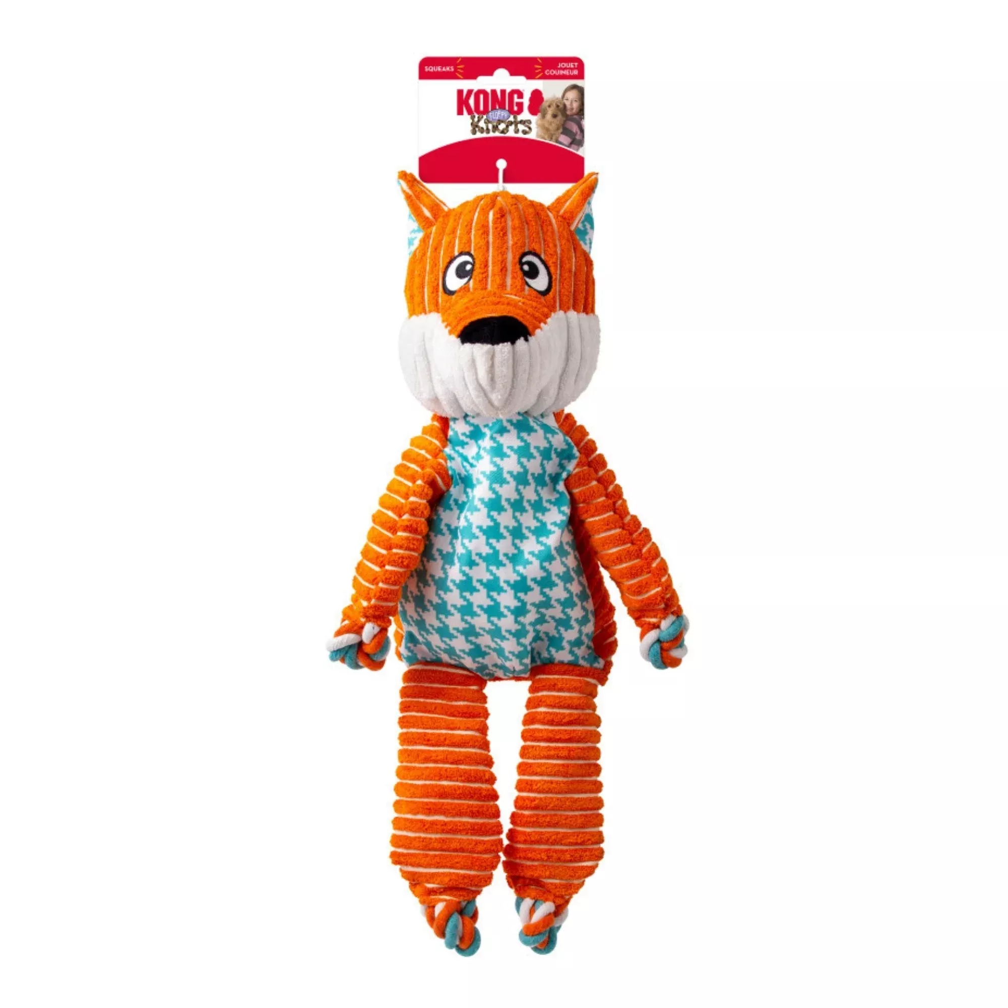 KONG Floppy Knots Fox Dog Toy X-Large