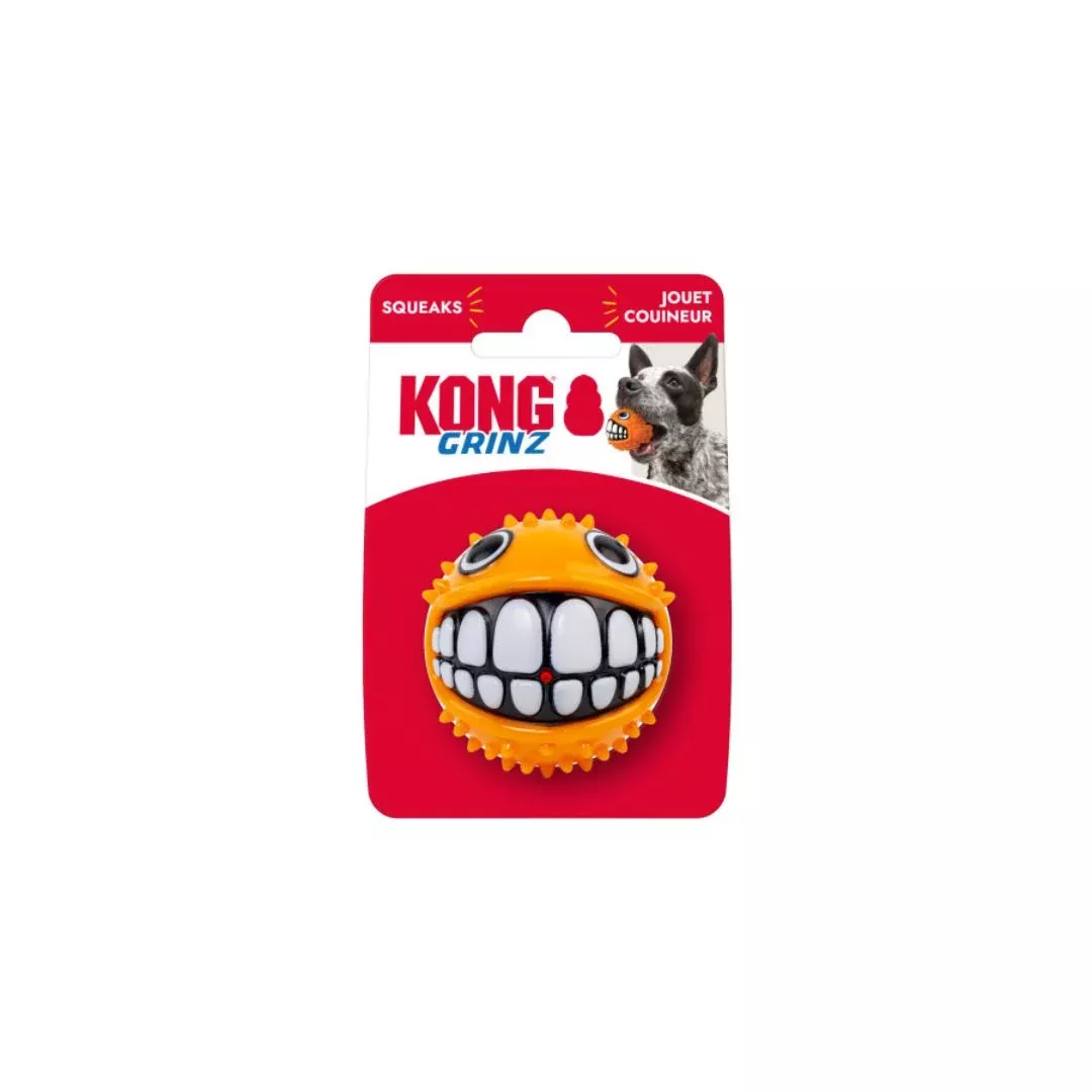 KONG Grinz Puffer Fish Dog Toy Small