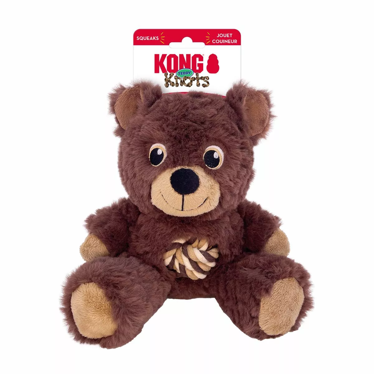 KONG Knots Teddy Dog Toy Assorted Color Medium