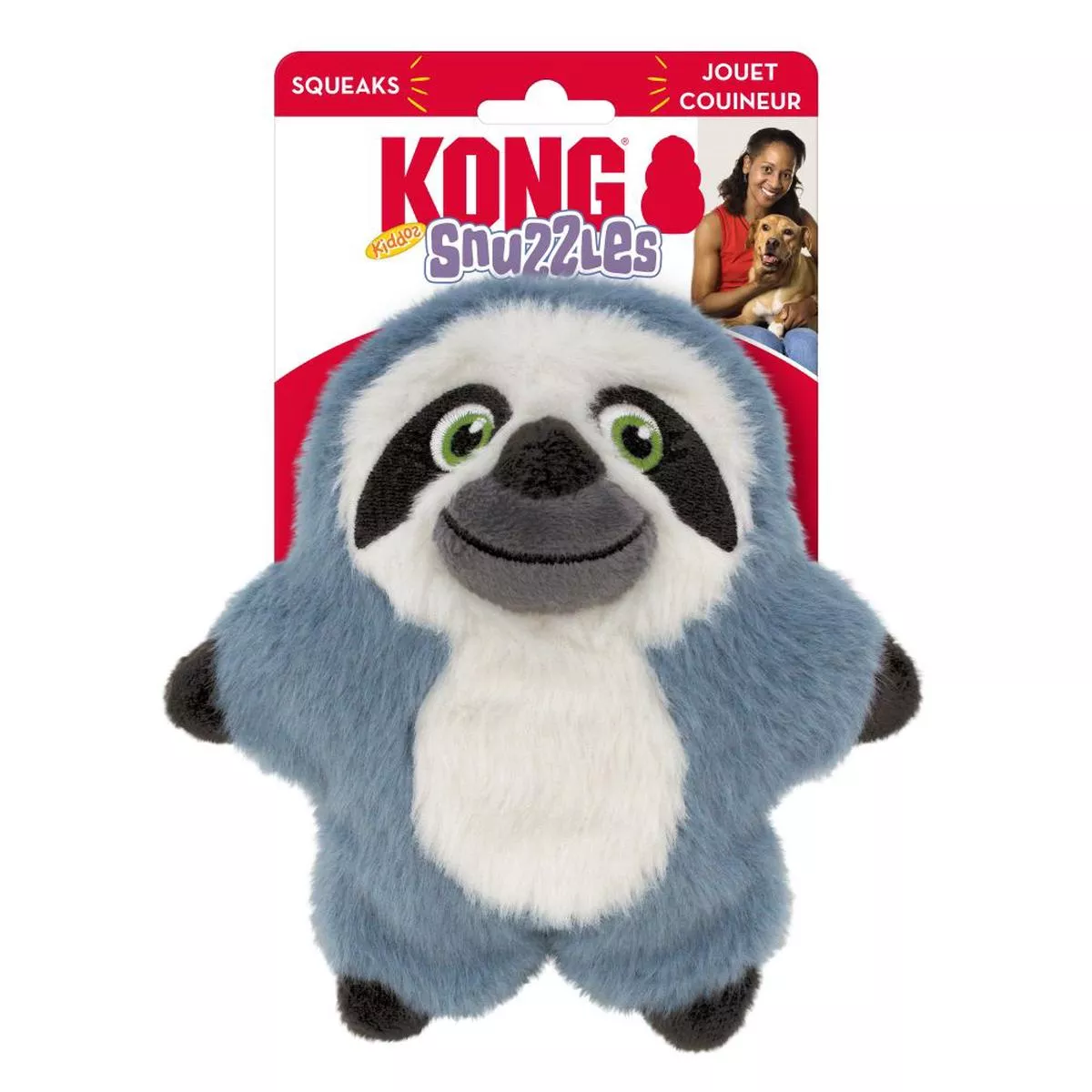 KONG Snuzzles Kiddos Dog Toy Sloth Small