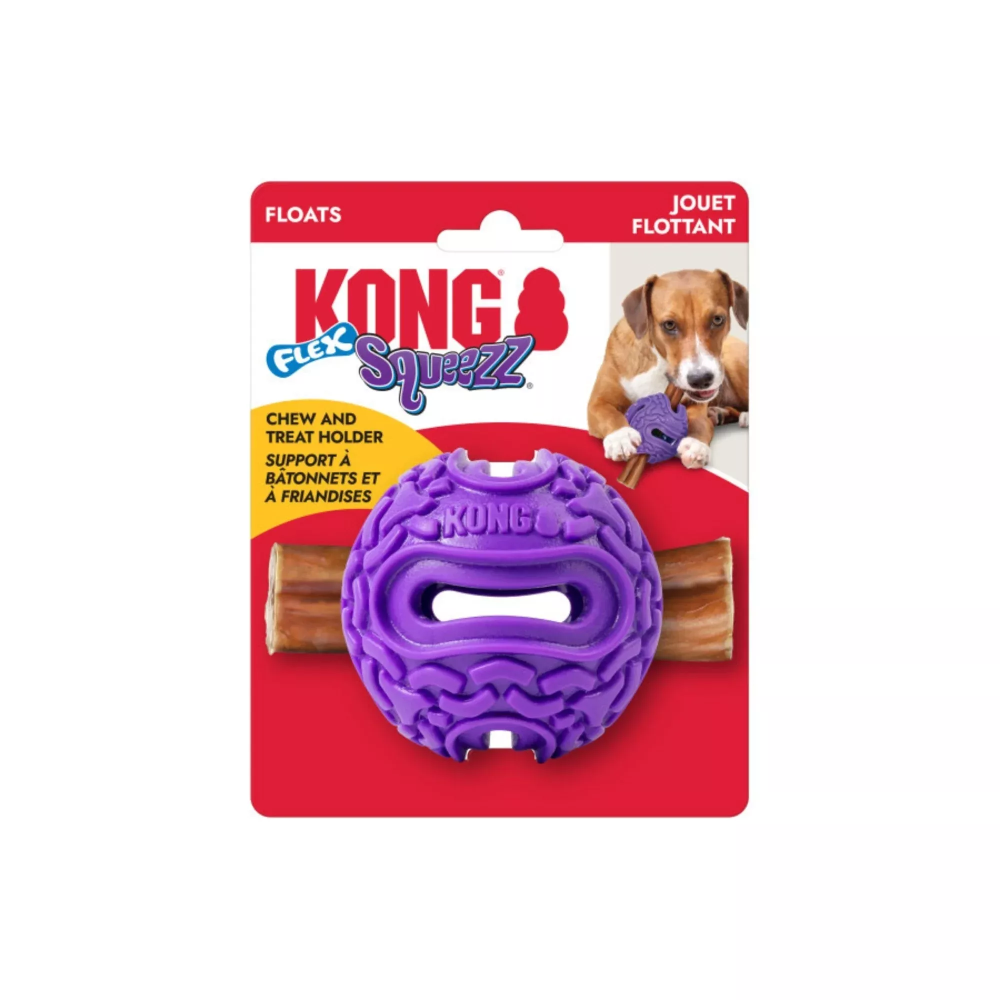KONG Squeezz Flex Ball Dog Toy Small/Medium