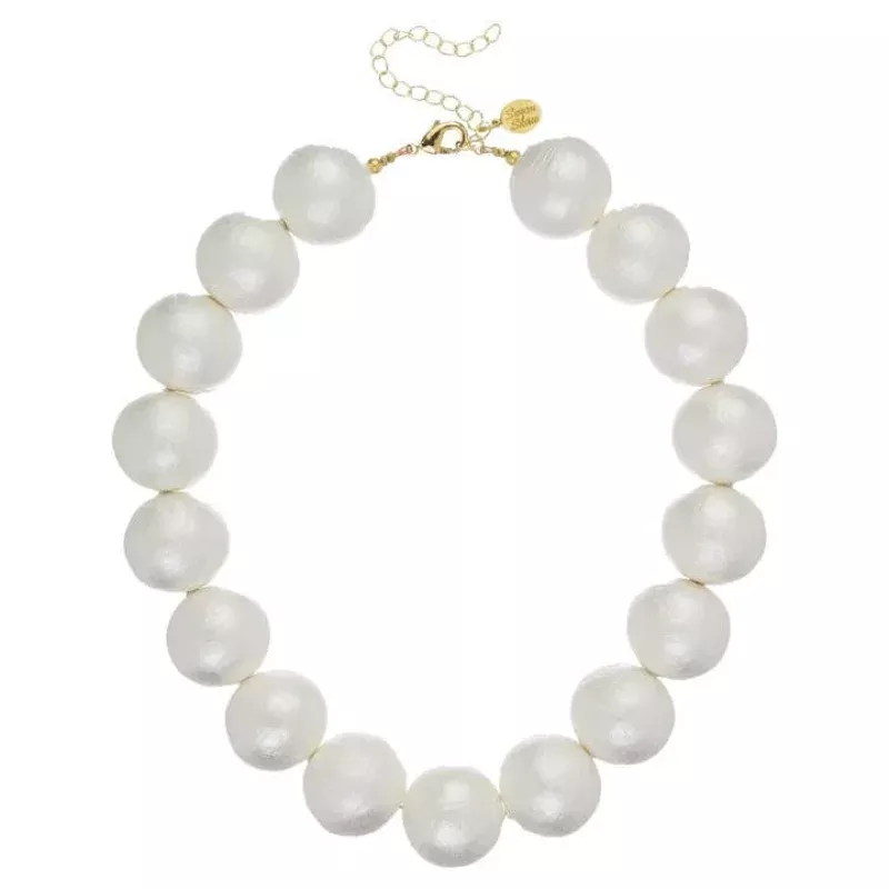 Large Cotton Pearl Choker