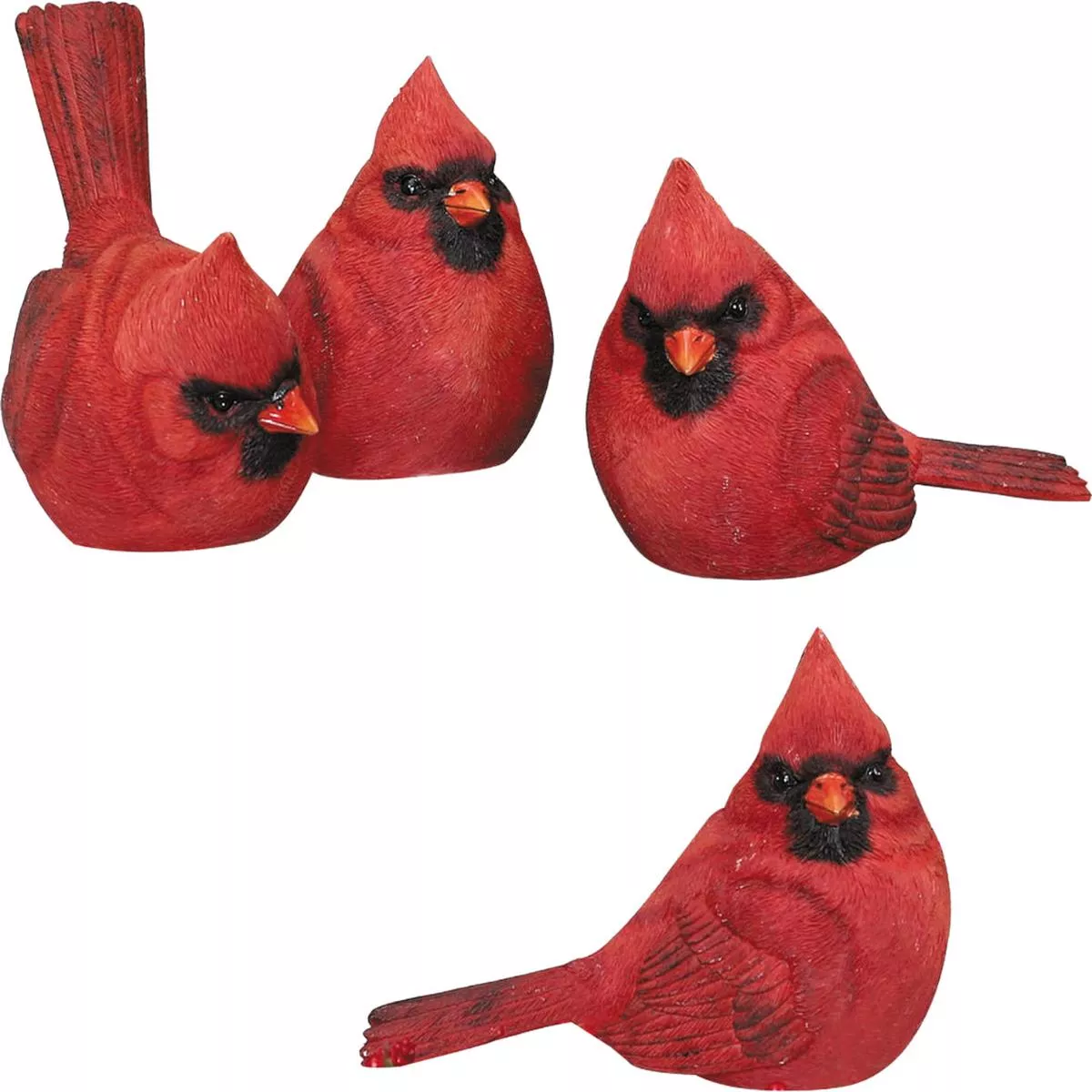 Large Resin Cardinal Figurine Figurine (Assortment of 4)