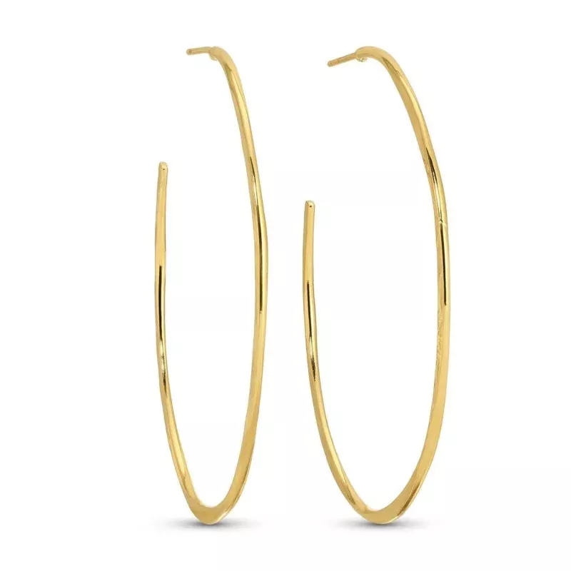 Large Textured Delicate Hoops