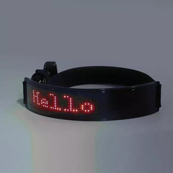 LED Dog Collar, Programmable DIY LED Collar Rechargeable for Dog Walking, Glowing Night Pet Necklace with DIY Screen & Adjustable Belts for Small Medium and Large Dogs (Green