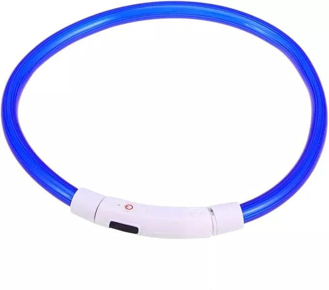 LED Light Dog Collar 50cm Long Rechargeable Waterproof and Flexible for Nighttime