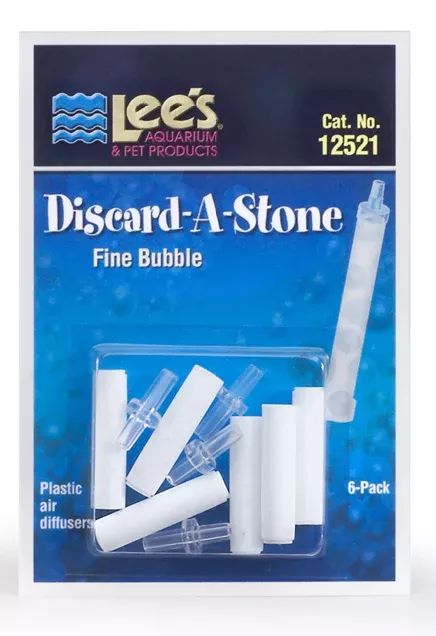 Lee’s Aquarium Discard-A-Stone, Fine, 6 Airstones