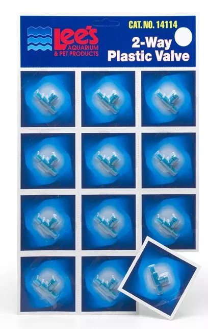 Lee’s Aquarium -Two-Way Plastic Valve – 12pcs Tear-off Card