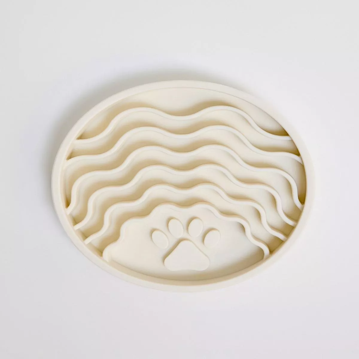 Lick Mat / Slow Feeder Bowl – Cream